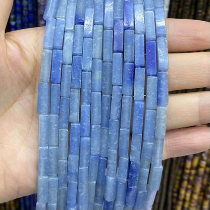 Square Tube Beads 4x13mm Quartz/Jasper/Agate/Crystal