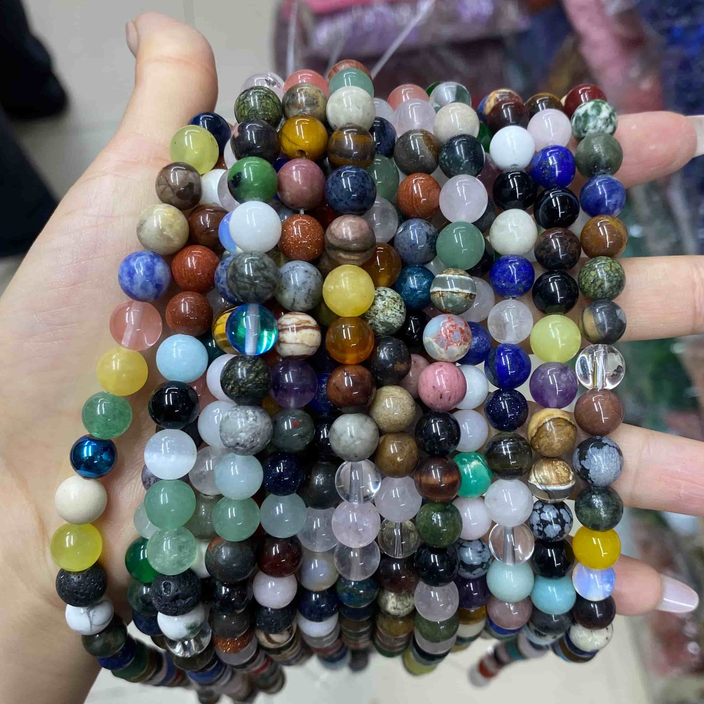 Wholesale Gemstone Beads 4mm 6mm 8mm 10mm 12mm-Loose Bead -Free Shipping （I）