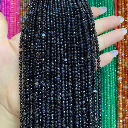 Tiny Round Faceted Beads Gemstone/Quartz/Jasper/Agate 2mm 3mm 4mm