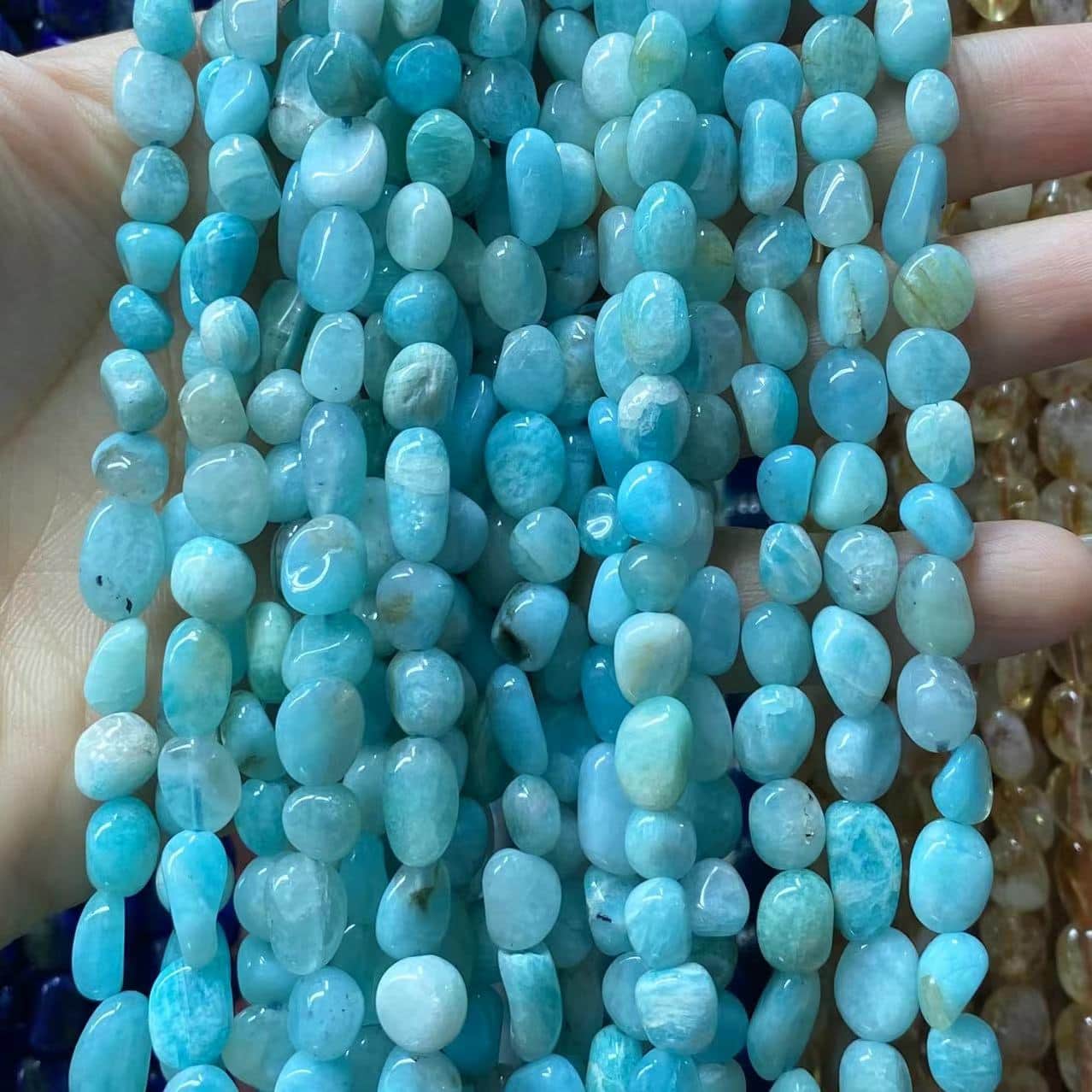 Irregular Smooth Beads 6-8mm Gemstone/Quartz/Jasper/Agate