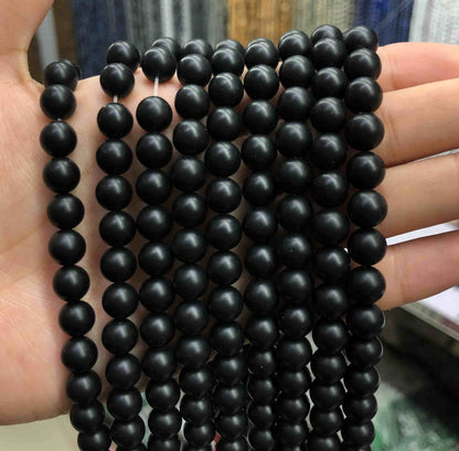 Round Matte Beads Crystal/Quartz/Jasper/Agate 4mm 6mm 8mm 10mm