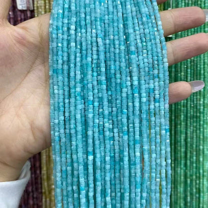 Cube Shape Amazonite Beads
