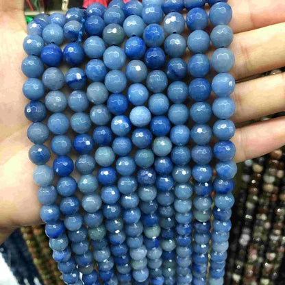 Faceted Round Aventurine Beads