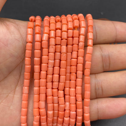 Tube Shape Coral Beads