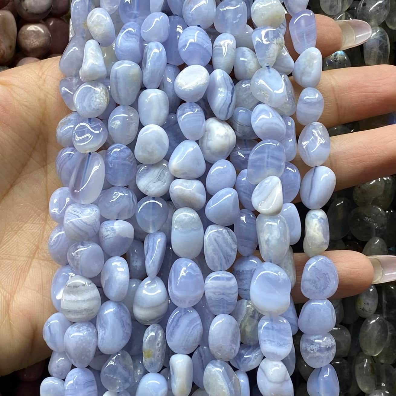Irregular Smooth Beads 6-8mm Gemstone/Quartz/Jasper/Agate