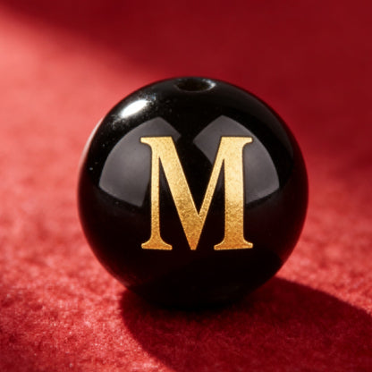 Natural Red Agate Beads - 26 Alphabet Loose Beads for Engraving Customization DIY