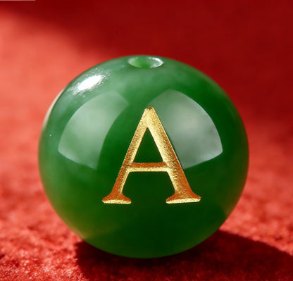 Natural Red Agate Beads - 26 Alphabet Loose Beads for Engraving Customization DIY