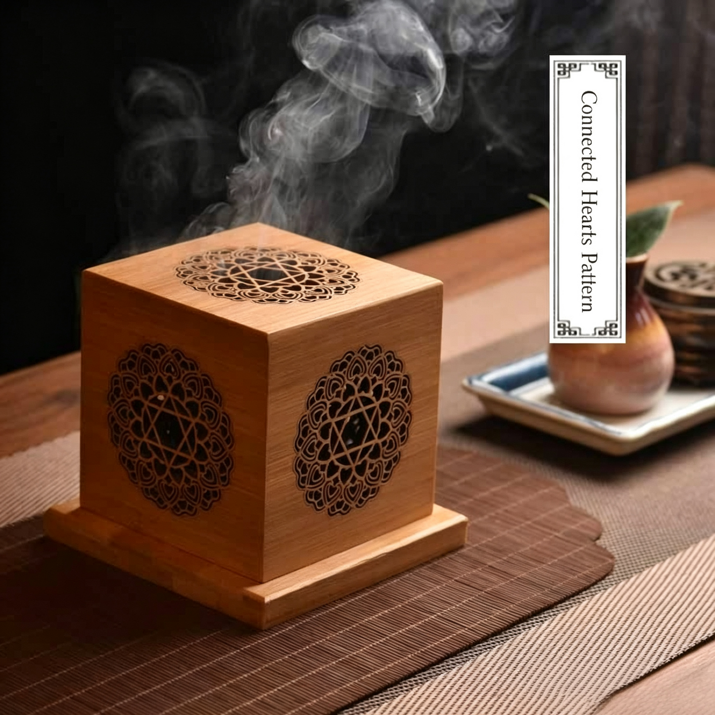 For Sage or Incense Sacred Geometry Hollow Healing Box