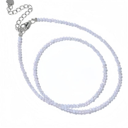 2mm Shining Beads Stone Necklace Choker Jewelry
