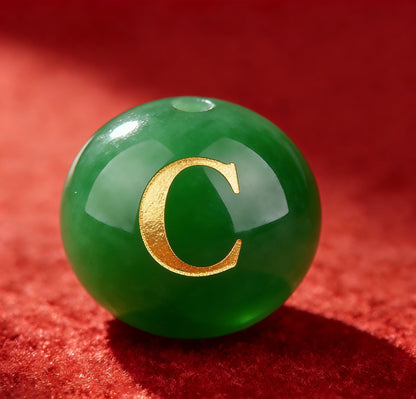 Natural Red Agate Beads - 26 Alphabet Loose Beads for Engraving Customization DIY