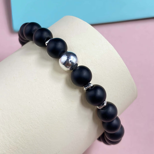 Matte Onyx for Protection and Apotropaic Crystal Bracelet