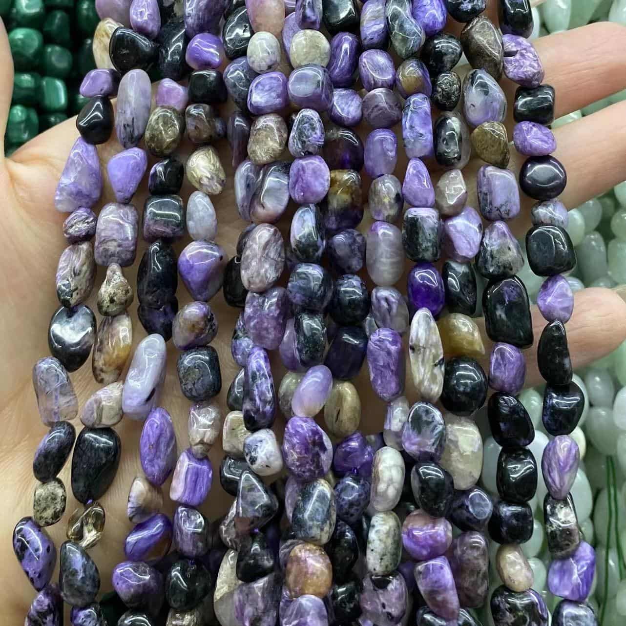 Irregular Smooth Beads 6-8mm Gemstone/Quartz/Jasper/Agate