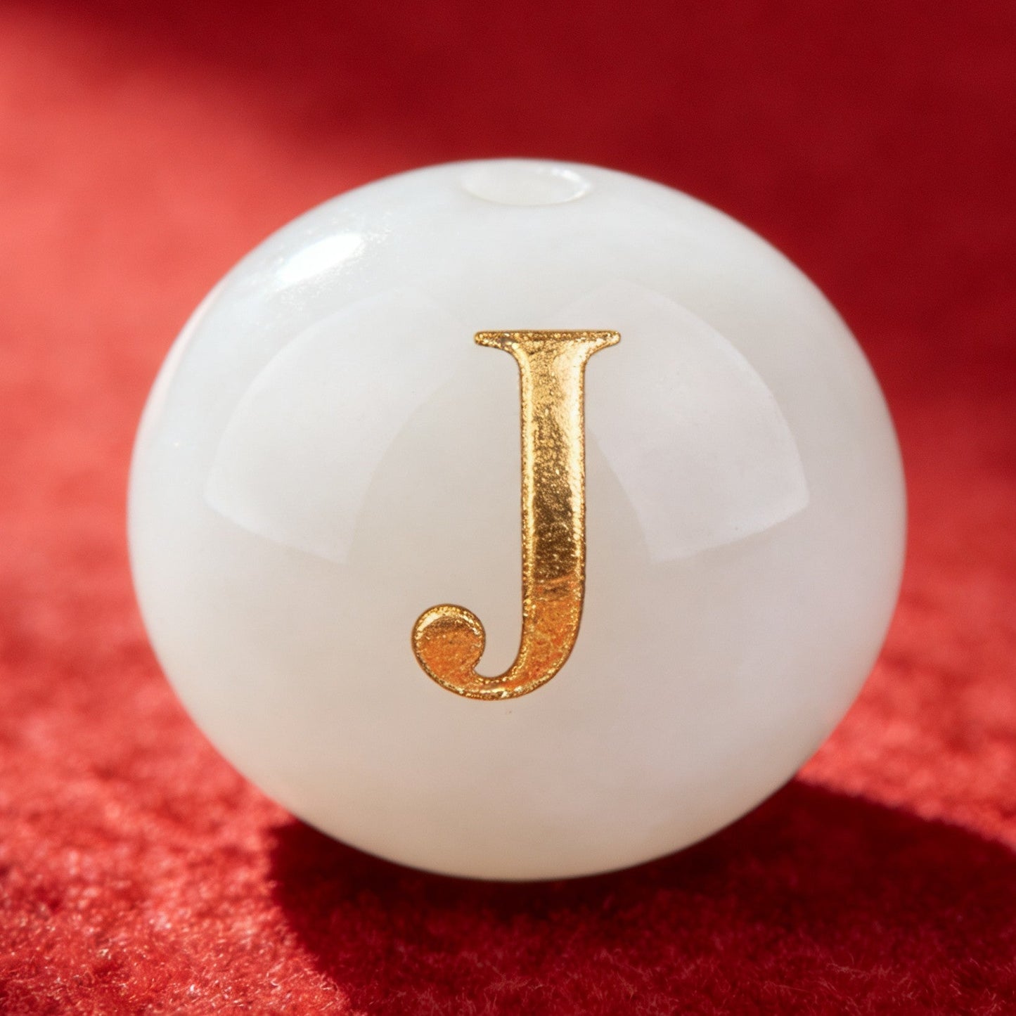 Natural Red Agate Beads - 26 Alphabet Loose Beads for Engraving Customization DIY