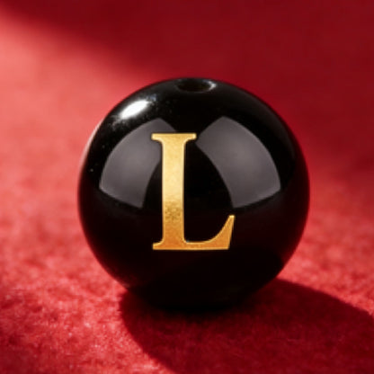 Natural Red Agate Beads - 26 Alphabet Loose Beads for Engraving Customization DIY