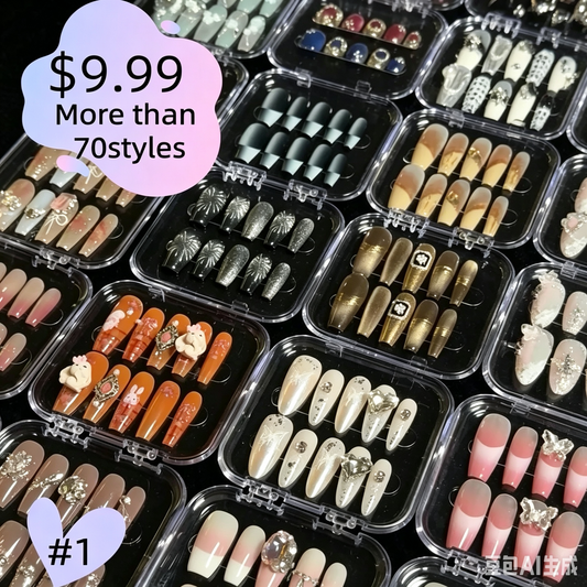 #1 Handmade Press On Nails Gothic nails/Smudged nails/Custom nails