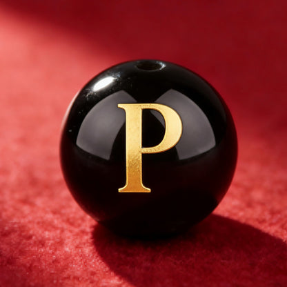 Natural Red Agate Beads - 26 Alphabet Loose Beads for Engraving Customization DIY