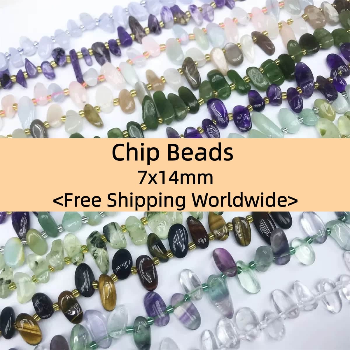 Chips Beads 7x14mm Gemstone/Quartz/Crystal/Aagte