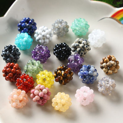 Handmade Crystal Stone Beads Ball Shape 1PCS