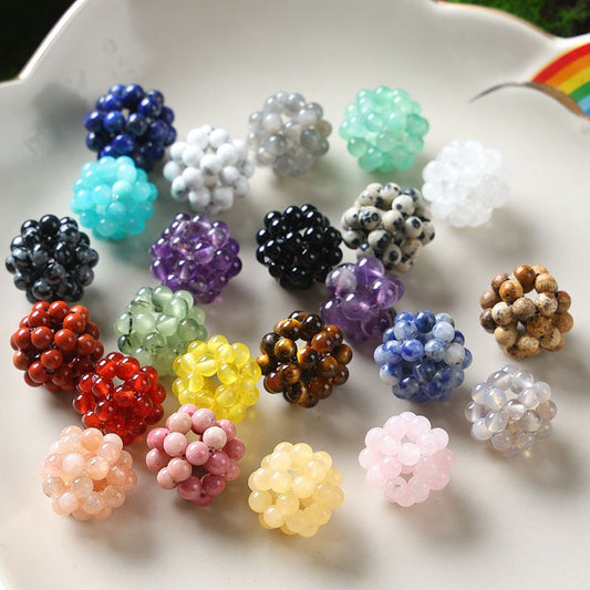 Handmade Crystal Stone Beads Ball Shape 1PCS