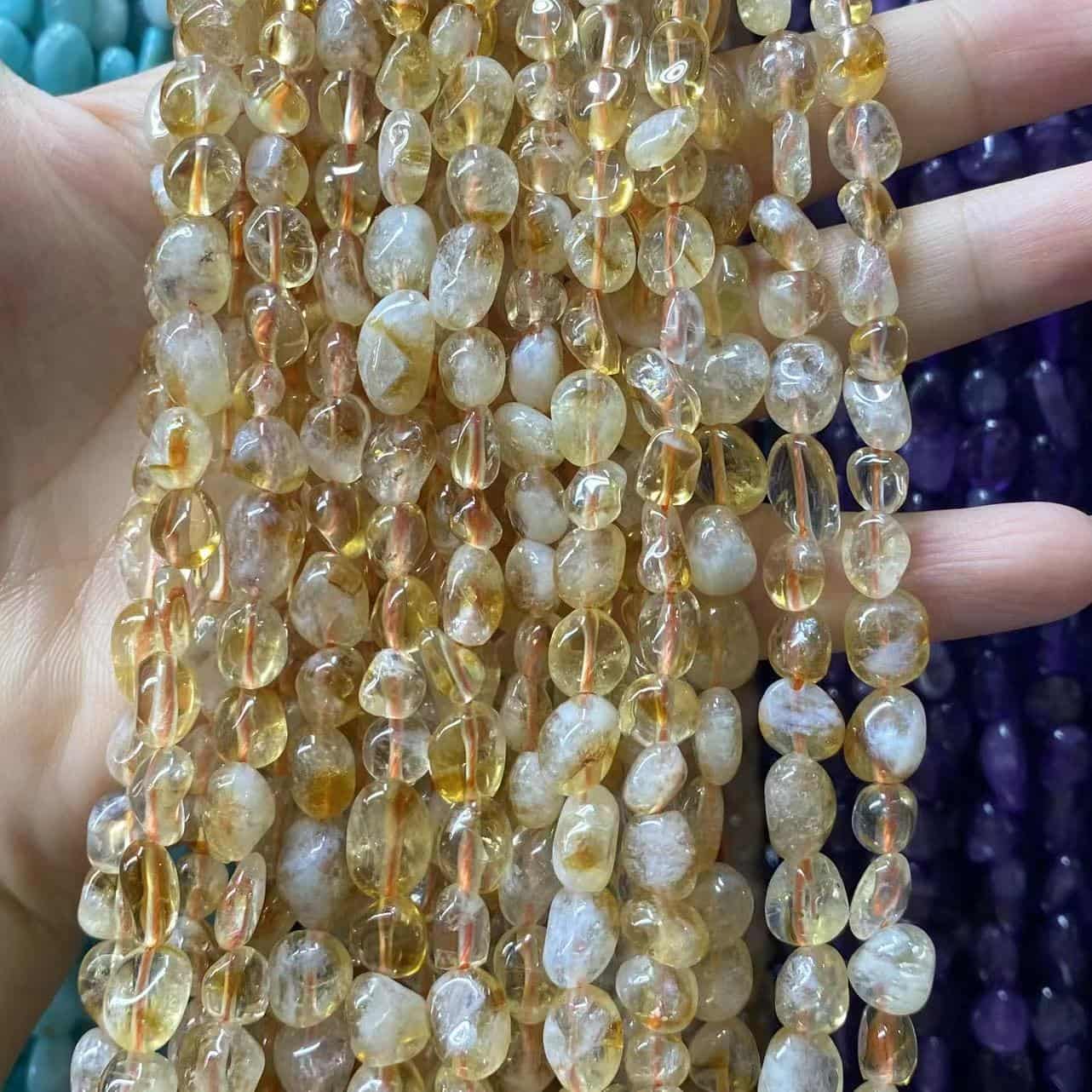 Irregular Smooth Beads 6-8mm Gemstone/Quartz/Jasper/Agate