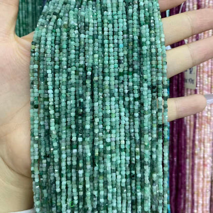 Tiny Square Faceted Beads 2-3mm Gemstone/Quartz/Jasper/Agate