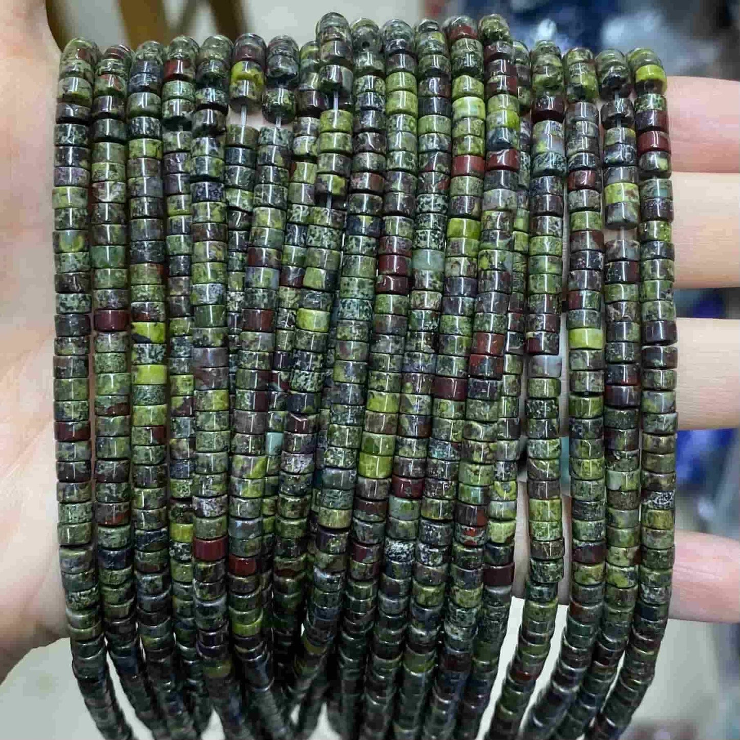 Heishi Rondelle Beads 2x4mm Quartz/Jasper/Agate/Crystal
