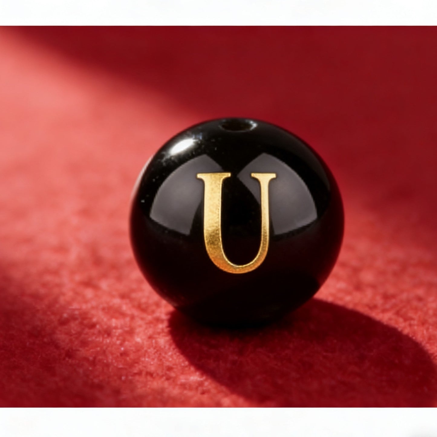 Natural Red Agate Beads - 26 Alphabet Loose Beads for Engraving Customization DIY