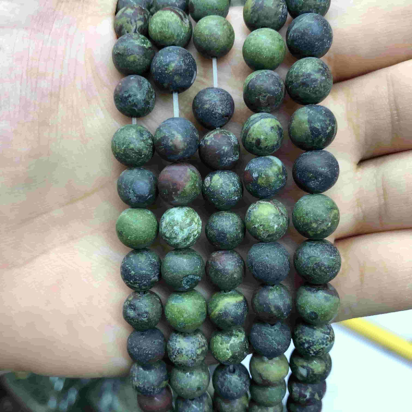Round Matte Beads Crystal/Quartz/Jasper/Agate 4mm 6mm 8mm 10mm