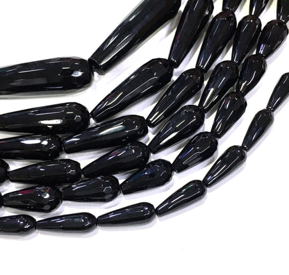 Drop Shape Black Onyx Beads
