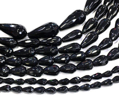 Drop Shape Black Onyx Beads