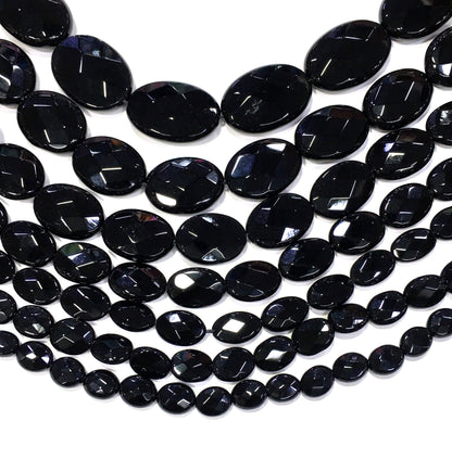 Oval Black Onyx Beads