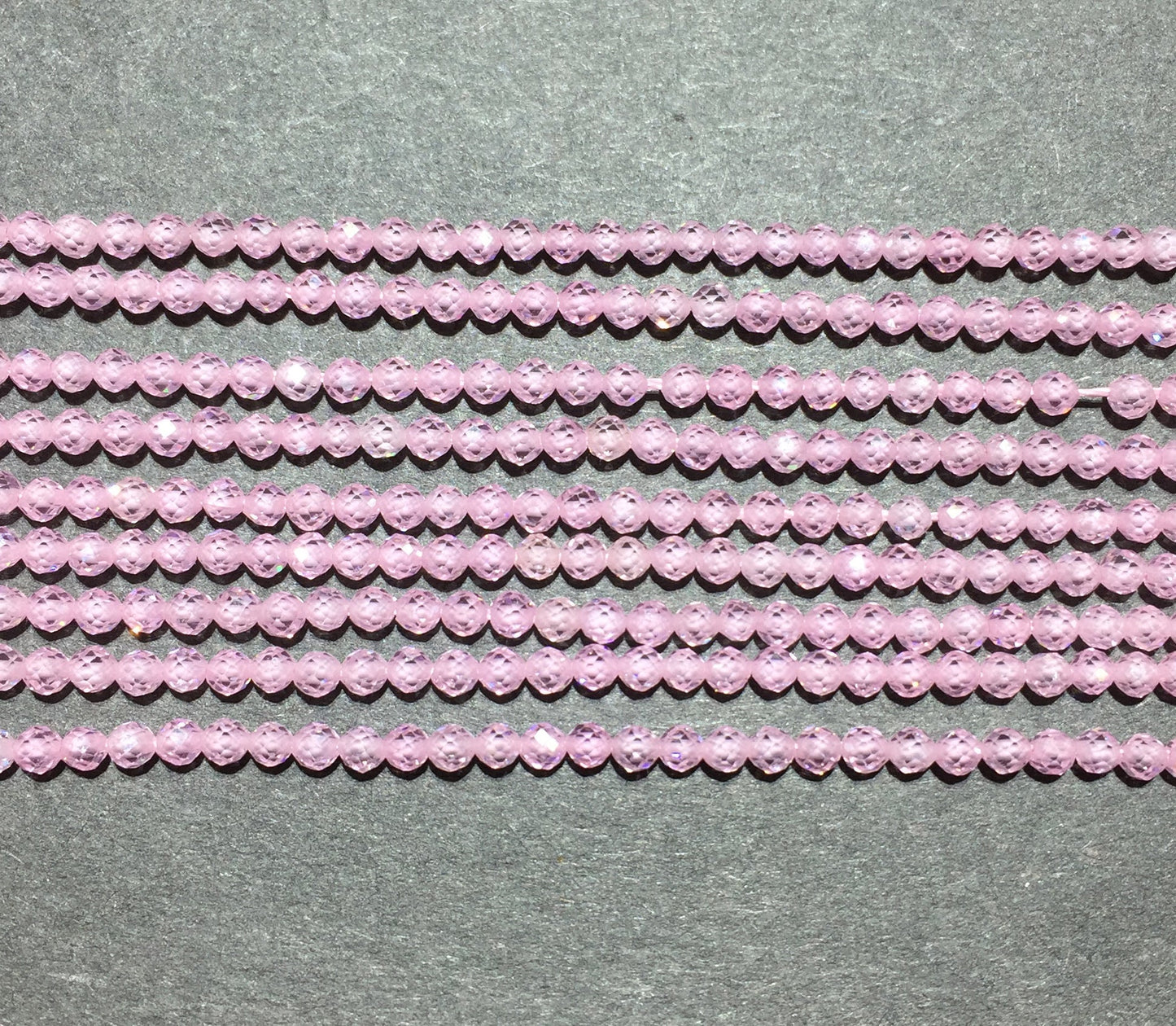 Natural Pink Color CZ Small Size Loose Beads