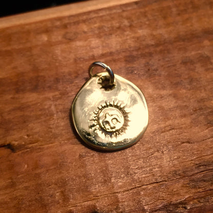 Japan Takahashi Goro Coin Pendant 15x16mm