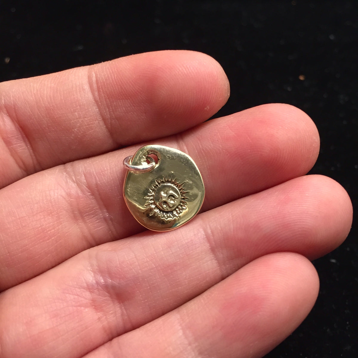Japan Takahashi Goro Coin Pendant 15x16mm