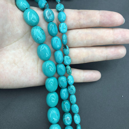 Egg Shape Turquoise Beads