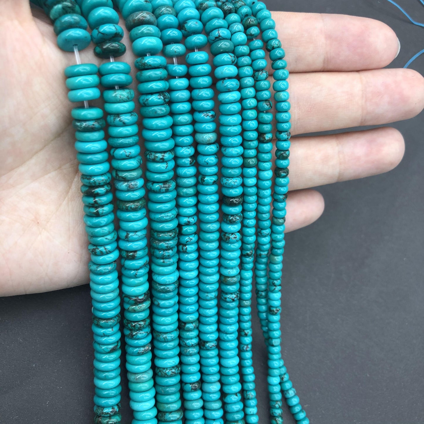 Rondelle & Heshi Turquoise Beads