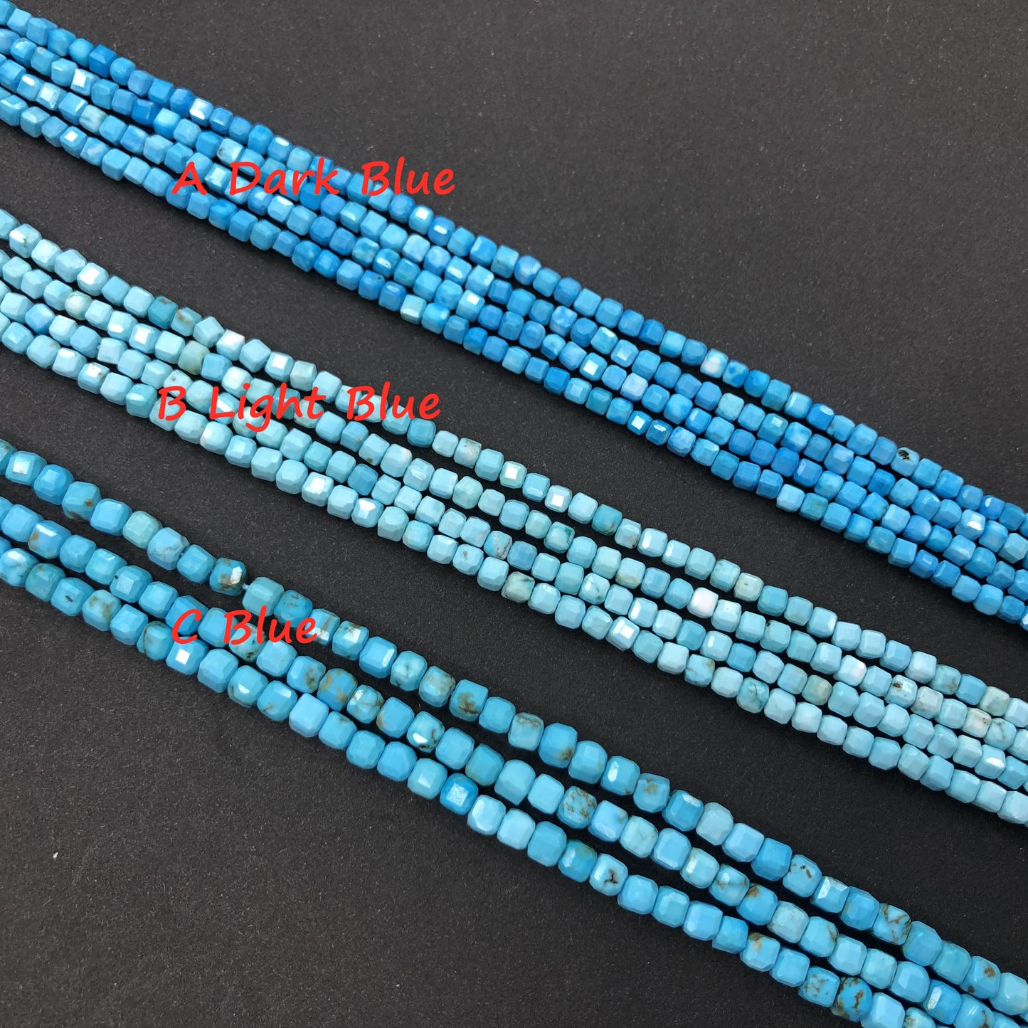 Cube Blue Turquoise Beads