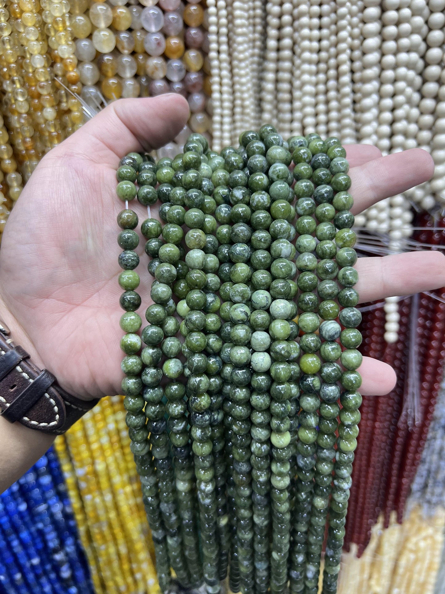 $2.5--8mm #2 Semi- Precious beadsFree Shipping