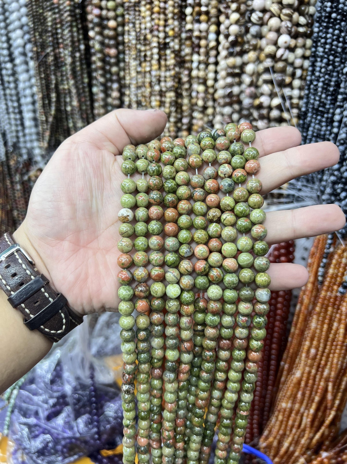 $2.5--8mm #2 Semi- Precious beadsFree Shipping