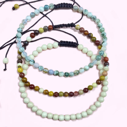 Triple Braided Rope Crystal Bracelet for Strenght and Power