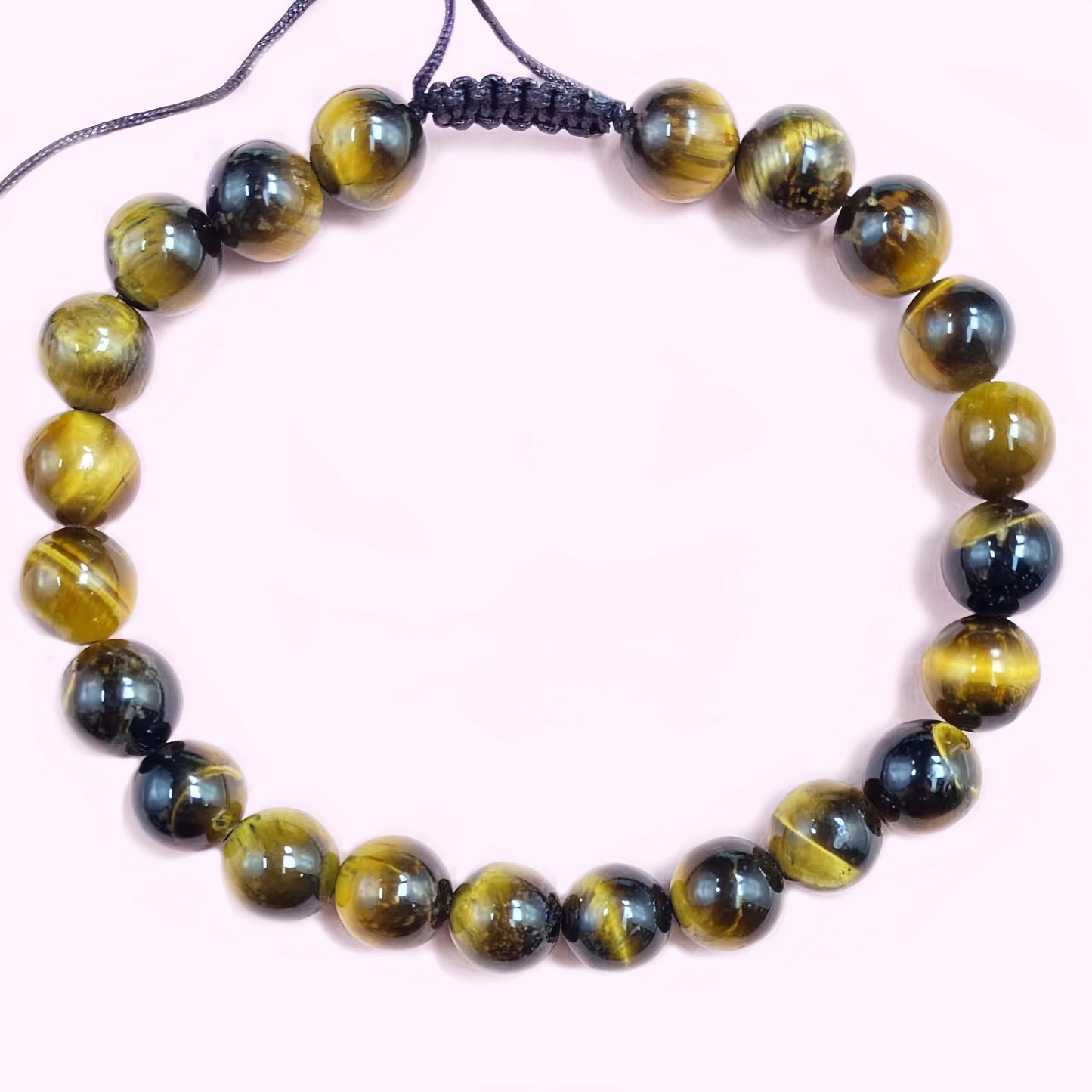 Tigers Eye Braided Rope Crystal Bracelet for Strenght and Power