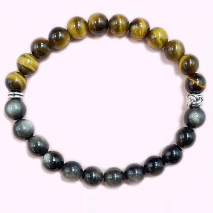 Double Smoky Quartz Crystal Bracelet for Strenght and Power
