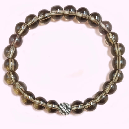 Smoky Quartz Crystal Bracelet for Strenght and Power