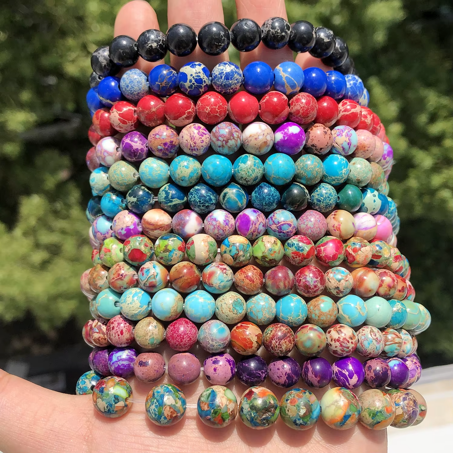 Sea Sediment Imperial Jasper Loose Beads Free Shiping