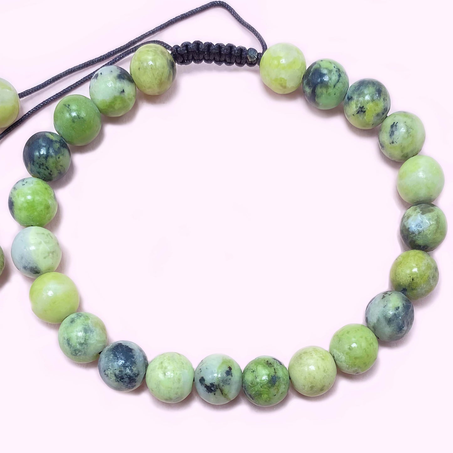 Natural Green Australian Jade to Improve Body and Health Crystal  Bracelet