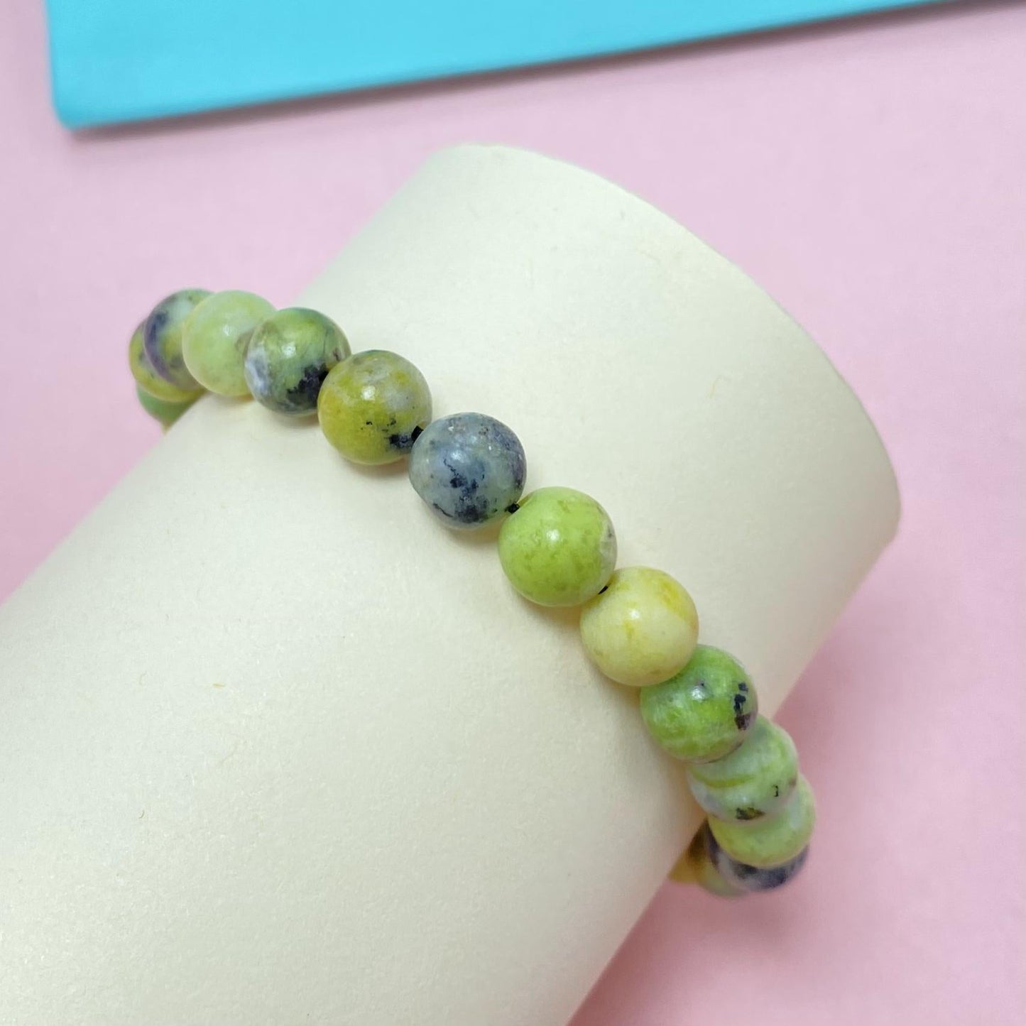 Natural Green Australian Jade to Improve Body and Health Crystal  Bracelet