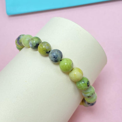 Natural Green Australian Jade to Improve Body and Health Crystal  Bracelet