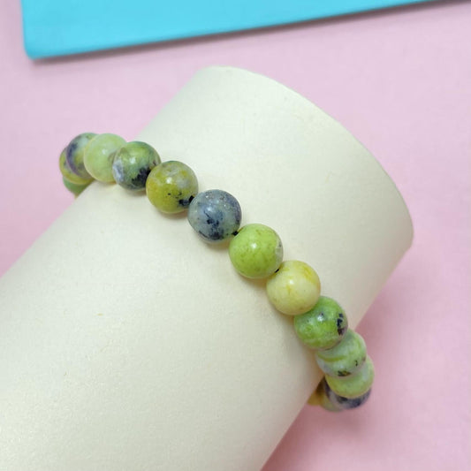 Natural Green Australian Jade to Improve Body and Health Crystal  Bracelet