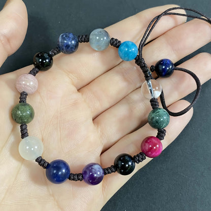 Colorful Seven Chakra Crystal Rope Braided Rope Bracelet
