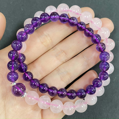 Doublel Quartz Crystal Bracelet for Love and Relationship